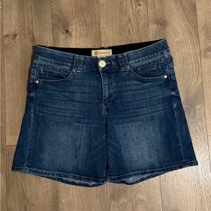 Democracy Ab Technology Denim Shorts Women’s Size 12 Blue Mid Rise Stretch